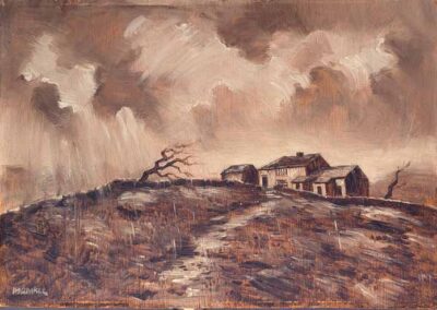James Hardaker 1901-91 JH20 'Haworth Moor'. 29x20cmcm Framed to 31x22cm £60