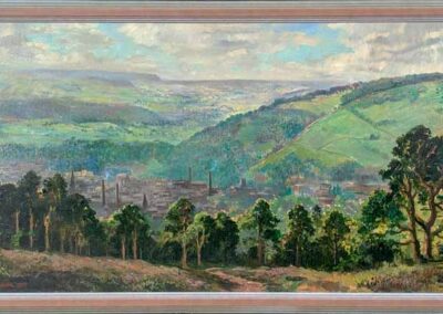 James Hardaker 1901-91 JH24 'Bingley and the Aire Valley'. 36x20in Framed to 39x23in £260