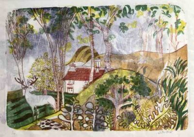 Jan Whittock JW31 'In a Cottage in a Wood' Stone lithoprint 40x30cm £100
