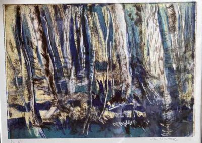 Jan Whittock JW32 'Bluebell Wood' Monoprint and Etching 30x24cm £100