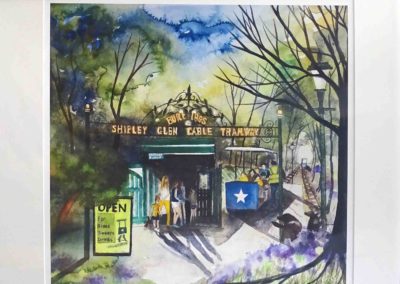 Jane Fielder 184JS-06 'A Magical Place, Shipley Glen' Limited Edn original pastel on inkjet print 6of20 49x47cm mount 66x66 £95 Available to order