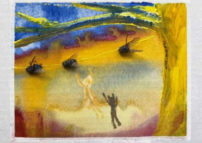 Jane Fielder 77E Flies on the Washing Line, Shoo, Shoo, Shoo. £70