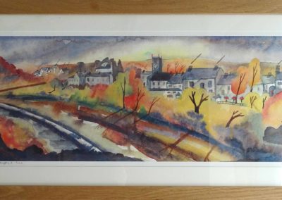 Jane Fielder JF 224JS 09 Thank You Bats Bingley 2. Limited edition giclee print on watercolour paper. 9of20 76x28cm. Med Oak frame to 97x45cm Sold but more available to order