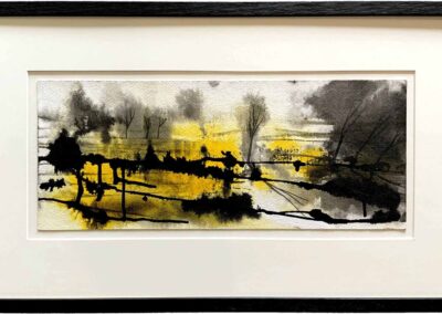 Jane Fielder JF 785a 'a new day' Watercolour and acrylic ink framed to 41.5x70.6cm £290
