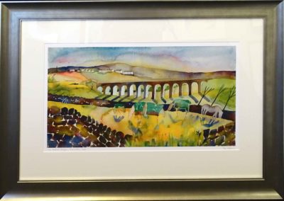Jane Fielder JF105JS-11 'The Pushmi-pullyu, Hewenden' Limited Edition Giclee print on watercolour paper 11of20 56x30cm pewter frame 85x60 £230