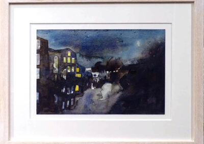Jane Fielder JF334JS 'Magic at Airedale Mills, Micklethwaite'. Watercolour in bespoke limed ash frame to 44x34cm £360