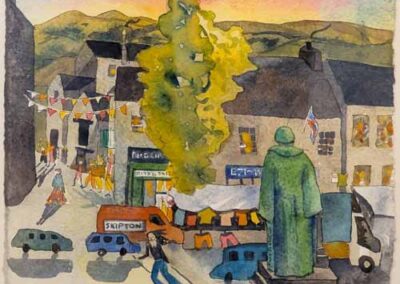 Jane Fielder JF375JS 'Skipton from the Best Library' watercolour £250