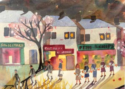 Jane Fielder JF572A 'Ilkley Fish' Ltd Edn Giclee image 22c17cm mounted to 40x36cm £50