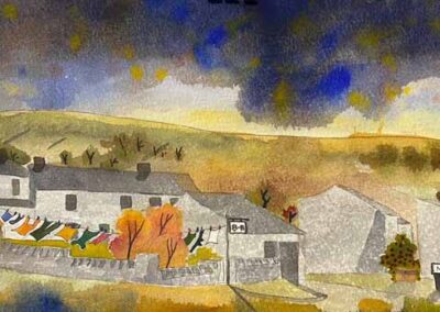 Jane Fielder JF624A 'B&B Muker Warecolour framed in oak to 57.5x40.5cm £250lr