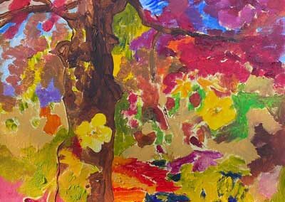 Jane Fielder JF831A 'Bursting with Joy' acrylic on canvas 41x51cmlr