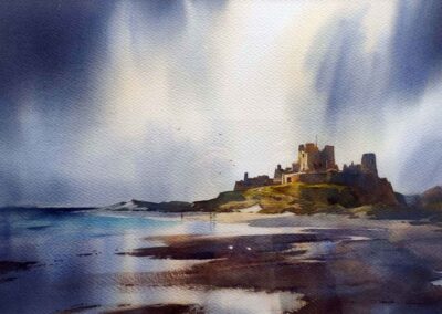 Jeremy Taylor JT06 'Holiday Weather, Bamburgh' watercolour £320