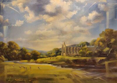 Jeremy Taylor JT18 'Bolton Priory from the North' oil framed £450