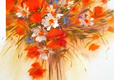 Jeremy Taylor JT25 'Box of Poppies' Oil on Canvas. 20x16 £200lr