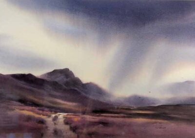 Jeremy Taylor JT30 'Rain to the North' watercolour framed to84x69cm £300
