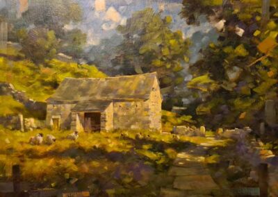 Jeremy Taylor JT32 'A Favourite Barn, Malham' Oil on board. 24x18in £500
