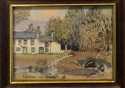 John Butterfield 1913-97 JBD15 'Linton in Craven' pen and watercolour 3x4in £28