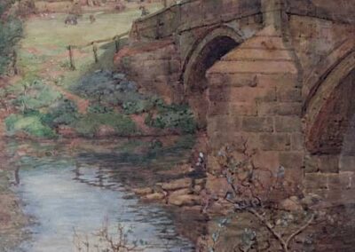 John Dobby Walker 1863-1925 JDW03 'Apperley Bridge nr Bradford' Watercolour 26x36cm framed to 43x54cm £250