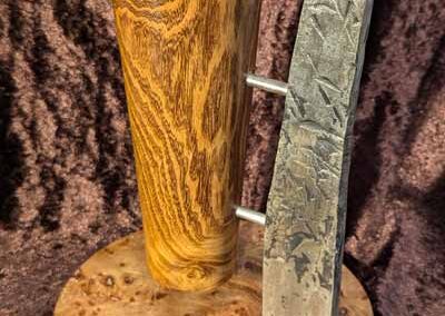 John Douglas JDS04 Forge worked iron an wood vase £120