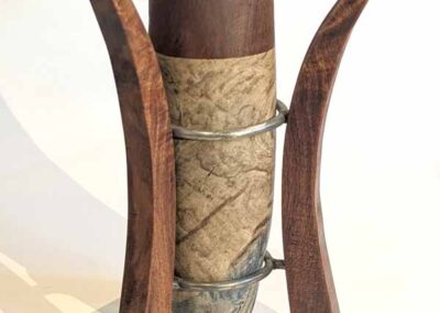 John Douglas JDS05 Spalted Holly and Eucalypt tripod vase £120