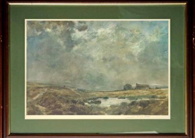 Joseph Pighills 1901-84 JP08 'Grove Hill Dyke' Nr Stanhope Signed print 20.5x14in £100