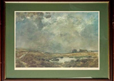 Joseph Pighills 1901-84 JP08 'Grove Hill Dyke' Nr Stanhope. Signed print 20.5x14in £120