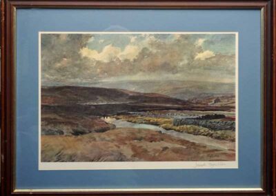 Joseph Pighills 1901-84 JP09 'Stormy Moorland' 19x12.5in Signed print £100