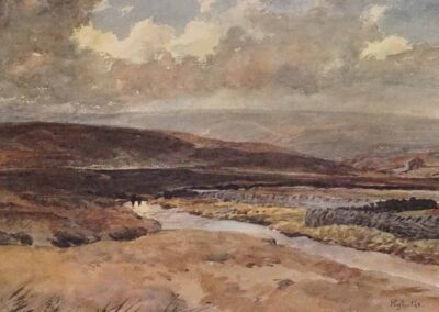Joseph Pighills 1901-84 JP14 'Far Westfield' watercolour 37x24cm framed to 55x23cm £280