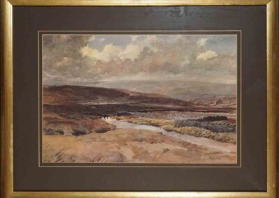 Joseph Pighills 1901-84 JP15 'Stormy Moorland' 48x31cm framed to 69x52cm print £100