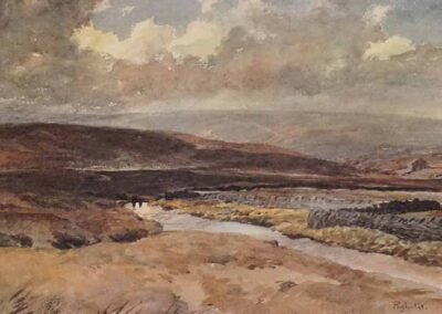 Joseph Pighills 1901-84 JP15 'Stormy Moorland' 48x31cm framed to 69x52cm print £80 lr