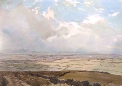 Joseph Pighills 1901-84 JP19 View Over Hetton watercolour 37x26cm framed to 54x44cm £200