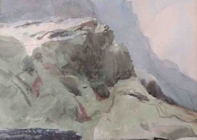 Joseph Pighills 1901-84 JP20 Honiston Pass watercolour 28x37cm framed to 44x54cm £180