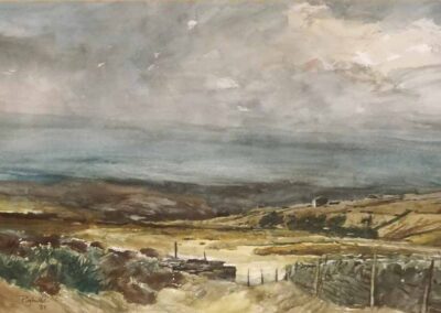 Joseph Pighills 1901-84 JP22 'View to Far Intake' watercolour 52x36cm framed to 75x57cm pic £300