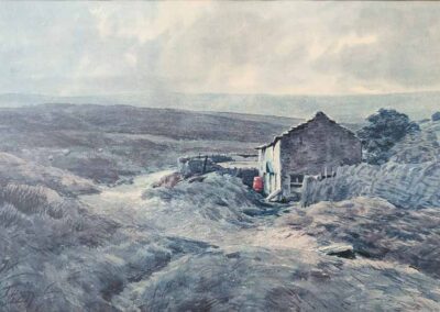 Joseph Pighills 1901-84 JP58 'Far Intake Haworth' print2 59x37cm framed to75x53cm £80