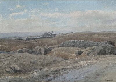 Joseph Pighills 1901-84 JP60 'Smooker Quarry near Bronte Falls' watercolour 38x25cm framed to -50x38cm £260