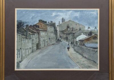 Joseph Pighills 1901-84 JP61 'Haworth Main St' watercolour 2 38x25cm framed to 54x38cm £260