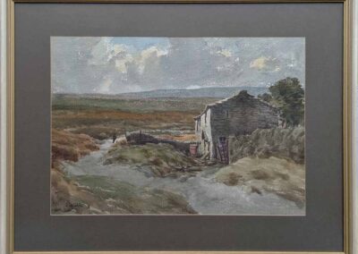 Joseph Pighills 1901-84 JP62 'Far Intake, Haworth' watercolour 35x25cm framed to 49x39cm £280