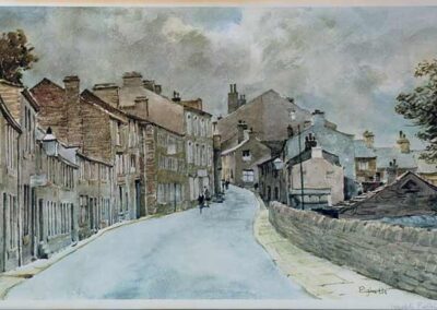 Joseph Pighills 1901-84 JP64 'Haworth Main St' Ltd edition print 7of500 51x28cm framed to 64x42cm £80