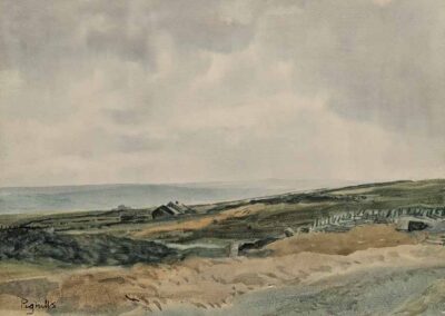 Joseph Pighills 1901-84 JP71 'Haworth Moor Near Smooker Quarry'' watercolour framed to 52x43cm £270