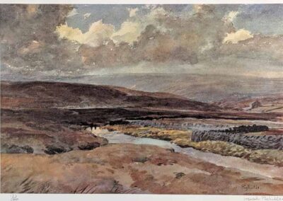 Joseph Pighills 1901-84 JP73a 'Road to Bronte Falls, Haworth'. Signed, limited Edition print 49x32cm on 59x44cm paper £40