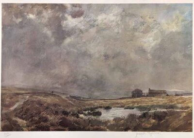 Joseph Pighills 1901-84 JP76a 'Grove Hill Dyke, nr Stanbury' Signed, limited edition print 53x36cm on 60x48cm paper £40