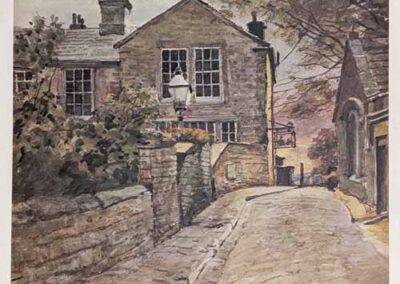 Joseph Pighills 1901-84 JP77a 'Haworth Parsonage' signed print 32x27cm printed on 46x40cm paper £35
