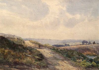 Joseph West (1881–1958) JOW04 Moorland Trackwatercolour 38x27cm framed to 52x41cm £180