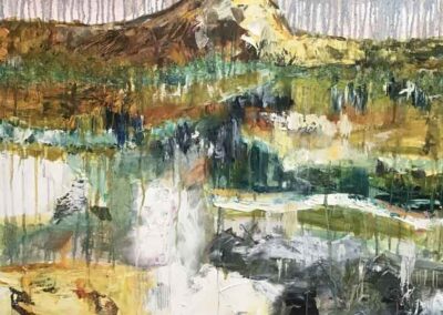 Josie Barraclough JB29 'Roseberry Topping' Oil and media 76x76cm £525