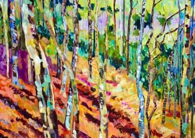 Josie Barraclough JB47 'Judy Woods' Oil and mixed Media 70cx60cm £500