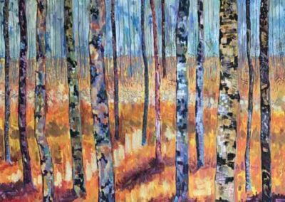 Josie Barraclough JB53. 'Otley Chevin Forest Park' Oil mixed media. 76x76cm £550