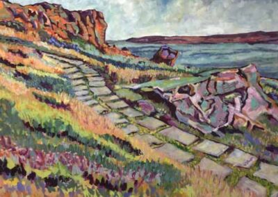 Josie Barraclough JB59 'Cow and Calf' 76x76cm OilMixed Media £600