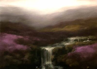 Judith Levin JL107 'September Waterfall' Oil of Canvas 20x24ins Sold