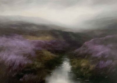 Judith Levin JL48 'The River Worth near Ponden Kirk' Oil on canvas 27.5x39.5ins £1,500