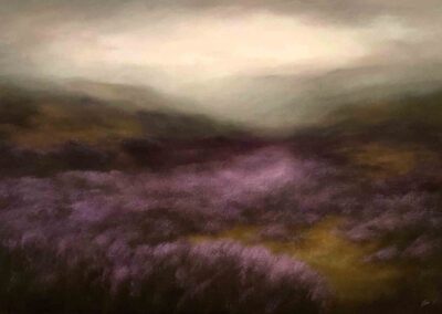 Judith Levin JL54 'A Distant Valley' oil on canvas 27.5x39.5ins £1750