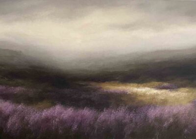 Judith Levin JL63 'Path down to the Valley'. Oil on canvas 16x40in £850
